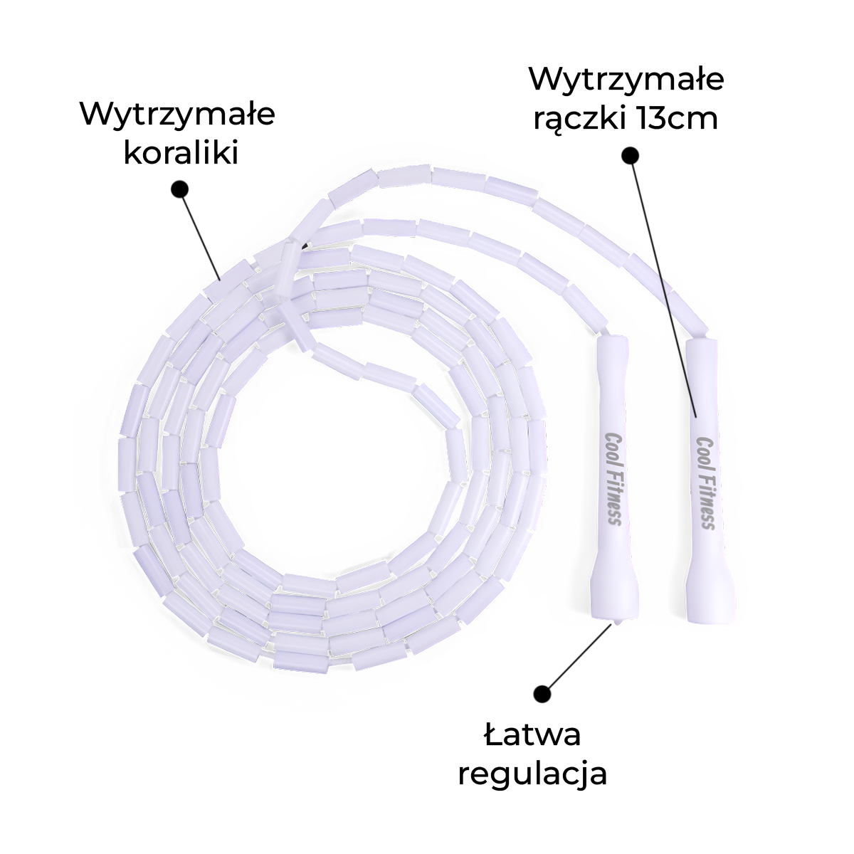 Skakanka Koralikowa (Beaded Rope) - Snowflake - obrazek 2