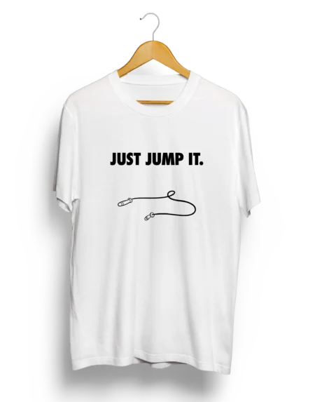 Koszula CoolFitness Just Jump It biala scaled