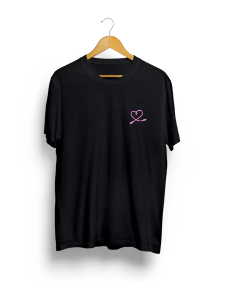 Koszulka CoolFitness Serce Czarna scaled