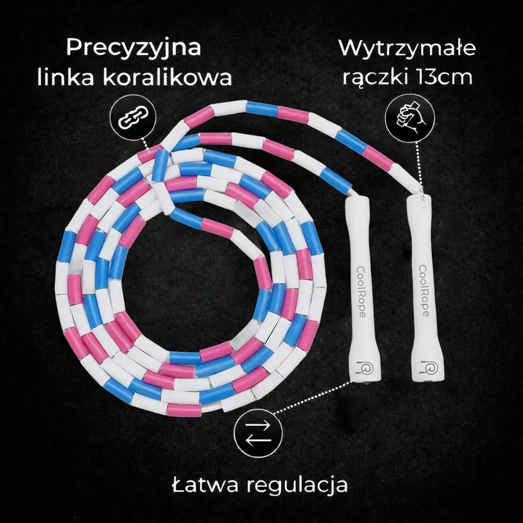 Skakanka Koralikowa (Beaded Rope) - Pastel Dream - obrazek 2
