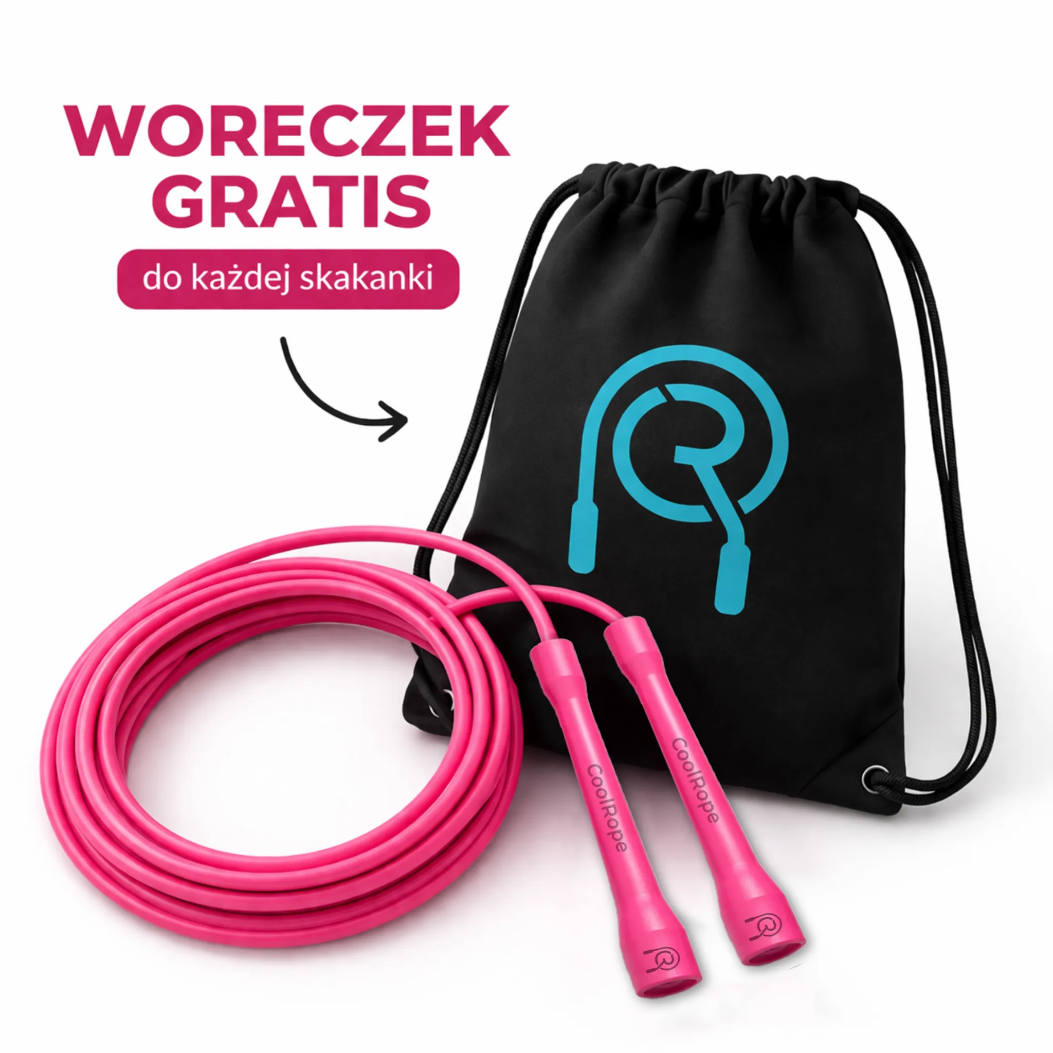 Skakanka Szybkościowa (PVC) - Różowa - obrazek 5