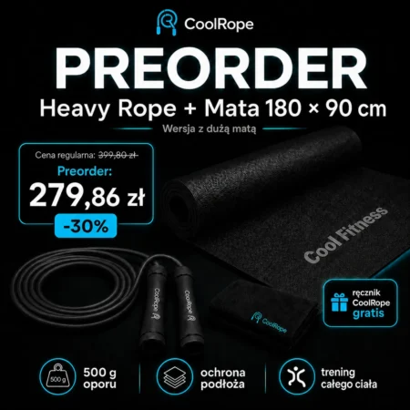 Zestaw Heavy Rope + Mata 180 × 90 cm